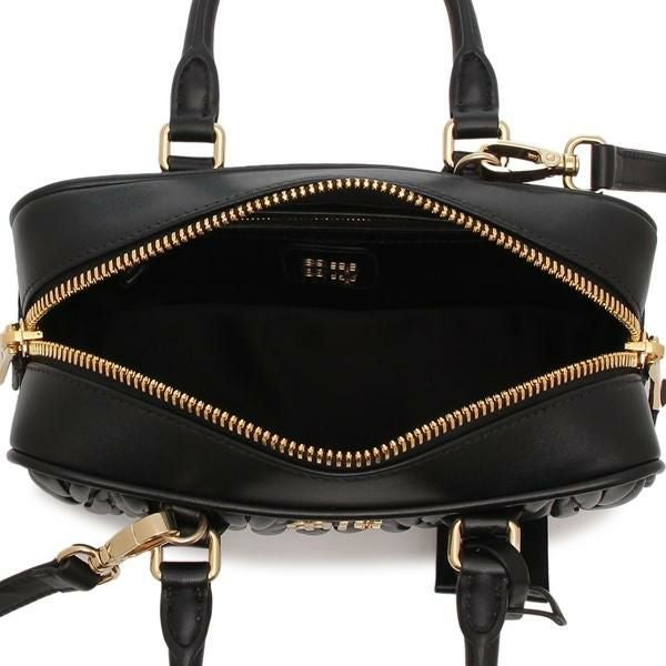 miumiu ハンドバッグ ブラック マテラッセ ミュウミュウ ハンドバッグ ショルダーバッグ マテラッセ ブラック
