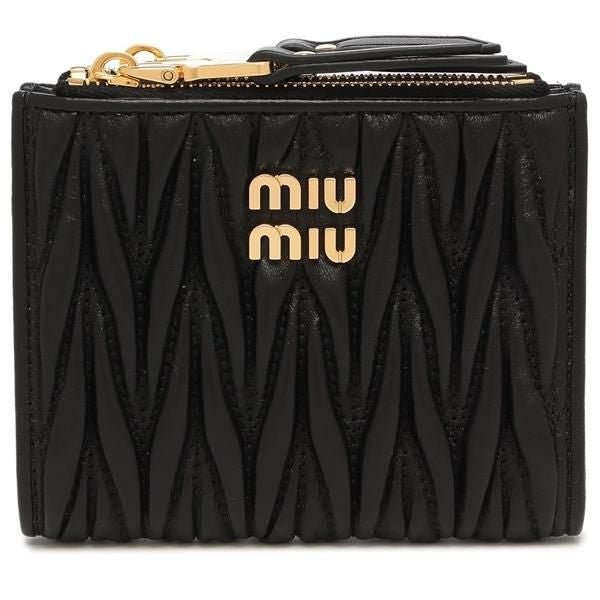 miu miu ブラック 二つ折り財布 楽天市場】ミュウミュウ MIU MIU レディース 2つ折り財布 サイフ