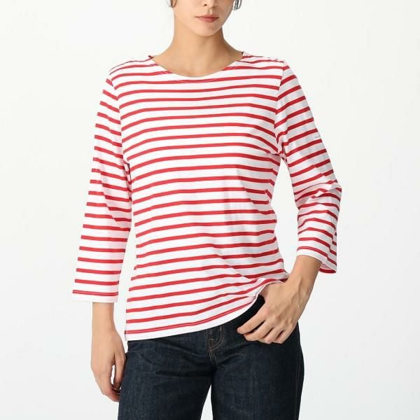 セントジェームス Tシャツ カットソー ホワイト ブルー メンズ ST