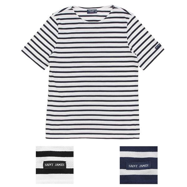 セントジェームス Tシャツ カットソー ホワイト ブルー メンズ ST