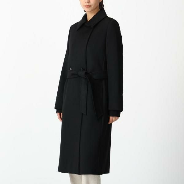 ★美品★マックスマーラ MaxMara Studio ブラック コート★ マックスマーラ コート Bコラージュ STUDIO ピュアヴァージンウール