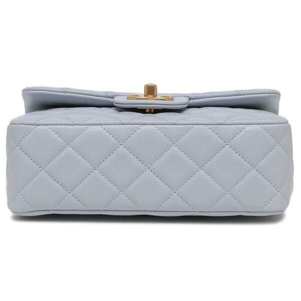 CHANEL バッグ　ココマーク マトラッセ スウェード　ライトブルーグレー シャネル ハンドバッグ ショルダーバッグ マトラッセ CCマーク ココ