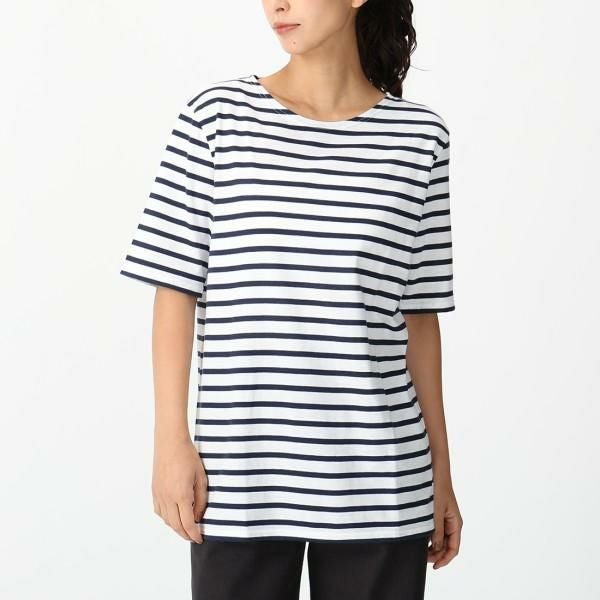 セントジェームス Tシャツ カットソー ホワイト ブルー メンズ ST