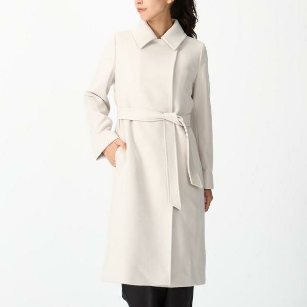 美品L✨マックスマーラ　マレーラ　ピーコート　カシミヤ混合　アイボリーベージュ マックスマーラ Max Mara コート ウィークエンド ベージュ レディース