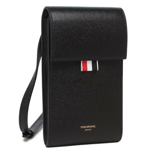 トムブラウン スマホケース THOM BROWNE フラップ イン ペブルグレイン