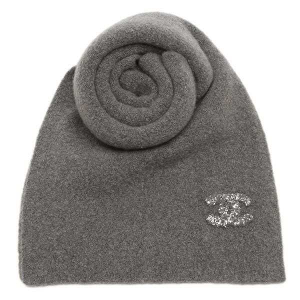 シャネル マフラー ストール CCマーク ココマーク グレー レディース