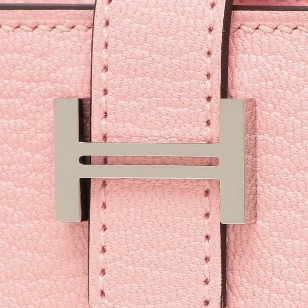エルメス ベアンミニ シェブルミゾル ローズさくら シルバー金具 K刻印