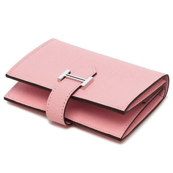 エルメス ベアンミニ シェブルミゾル ローズさくら シルバー金具 K刻印