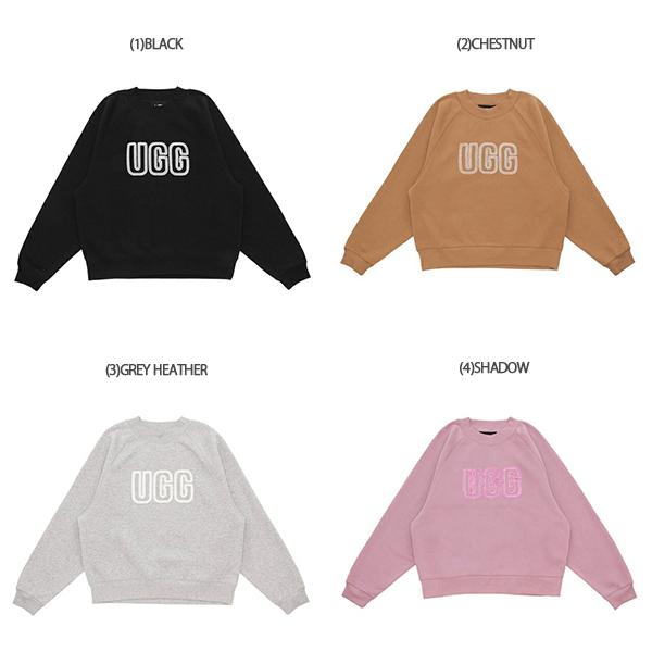 UGG アグ スウェット UGG ロゴ クルーネック スウェット ブラック
