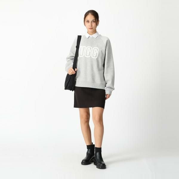 UGG アグ スウェット UGG ロゴ クルーネック スウェット ブラック