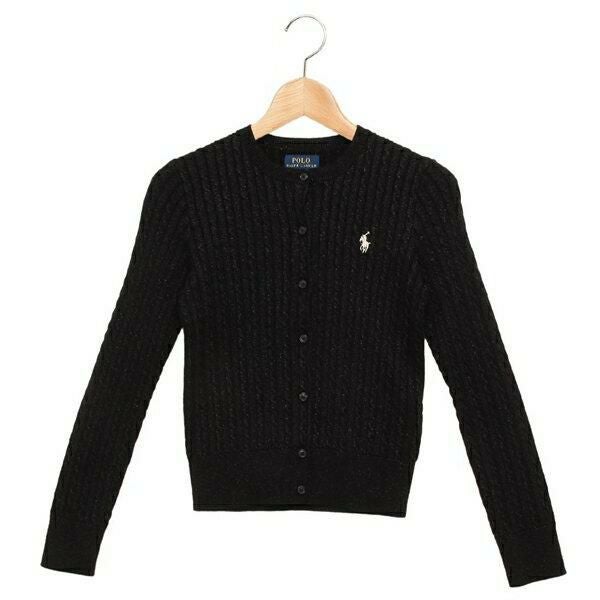LAUREN RALPH LAUREN 黒カーディガン 16 RALPH LAUREN(ラルフ ローレン)｜【POLO RALPH LAUREN】コットン