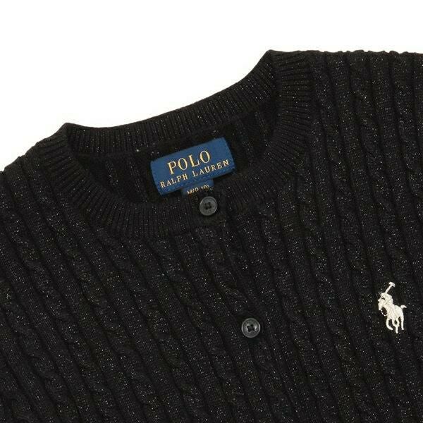 polo ralph lauren カーディガン　黒 Polo Ralph Lauren cotton cardigan 32/2 COTTON black color