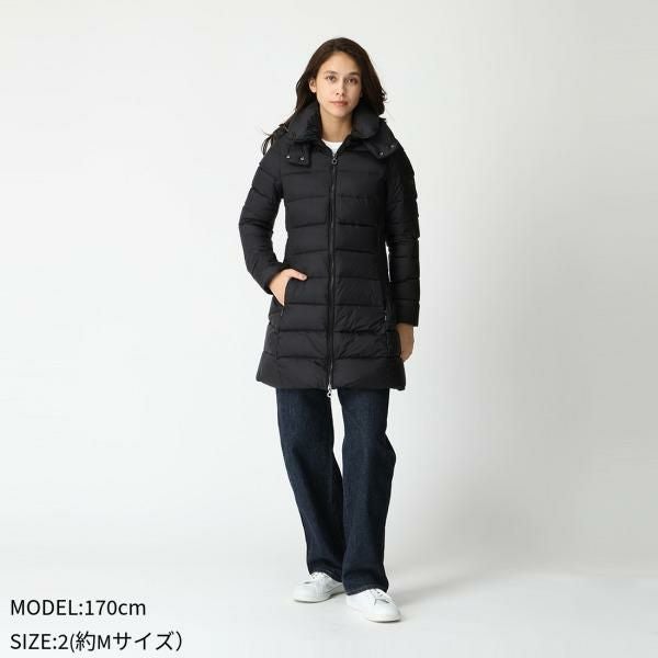 タトラス ダウンジャケット コート ポリテアマ ブラック レディース