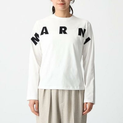 マルニ Tシャツ カットソー 子供服 ロングTシャツ ロゴ レディース 