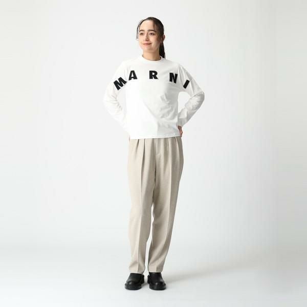 マルニ Tシャツ カットソー 子供服 ロングTシャツ ロゴ レディース