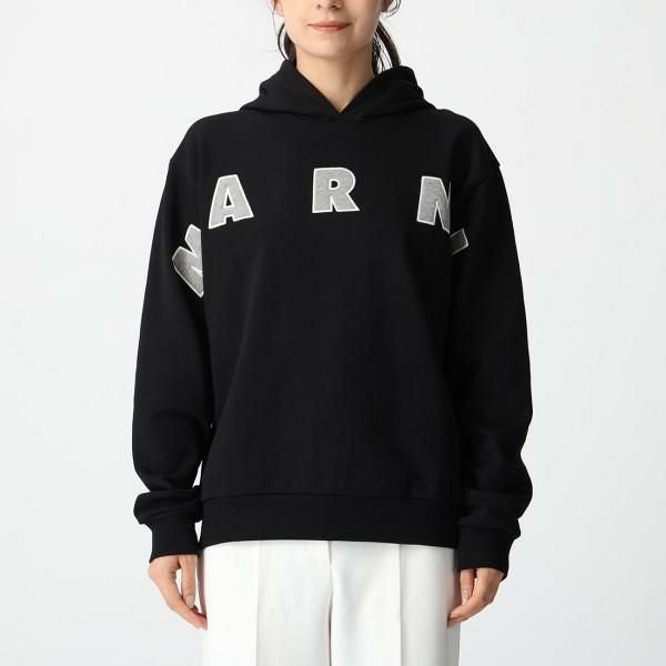 マルニ パーカー フーディー 子供服 ロゴワッペン付き レディース 大人