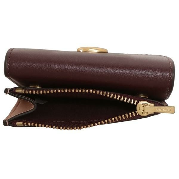 コーチ COACH エッセンシャル 三つ折り財布 財布 レザー レディース ボルドー系 / ピンク系 CBF60B4XD2 【新品】 コーチ COACH 財布 （ピンク） -waja bazar - 海外ファッション