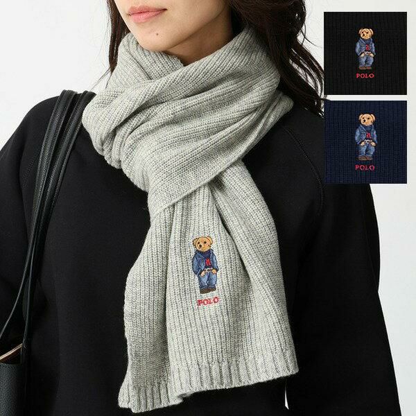 ポロラルフローレン マフラー ソリッド デニム ベア スカーフ ポロベア