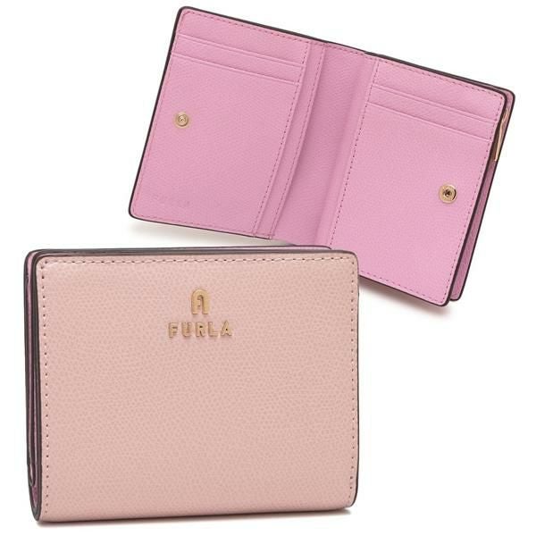 フルラ 二つ折り財布 カメリア ミニ財布 ピンク レディース FURLA