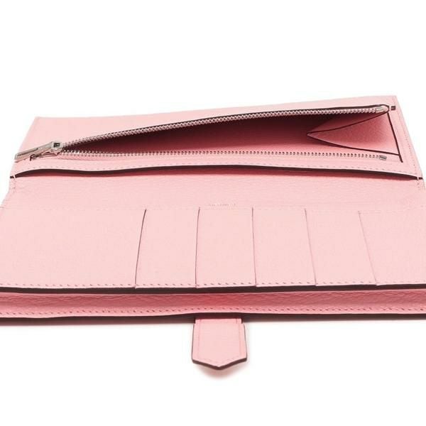 エルメス 長財布 ベアンスフレ シェーヴルミゾール K刻印 シルバー金具