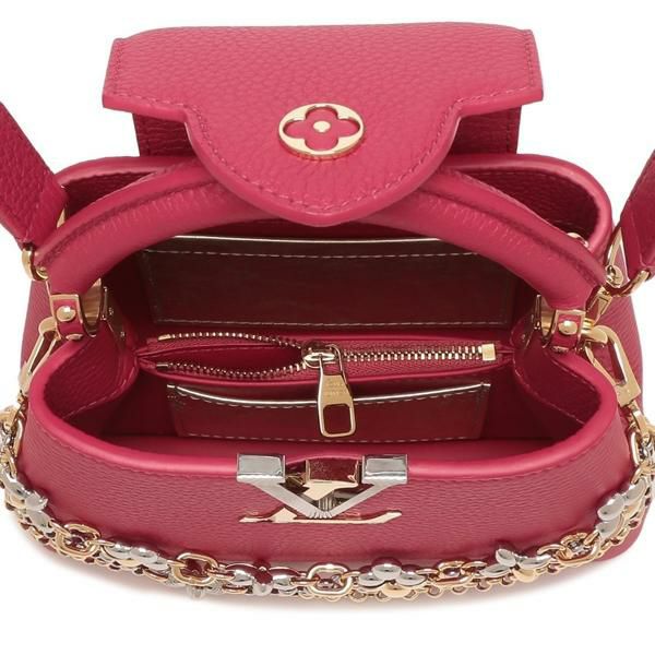 【LOUIS VUITTON/ルイ・ヴィトン】 カプシーヌMINI/カプシーヌミニ M56071 2WAYバッグ ハンドバッグ ショルダーバッグ レザー/トリヨン ブラック/ゴールド金具 レディース【中古】【真子質店】【BL】【Moxxx】 ルイヴィトン ハンドバッグ ショルダーバッグ カプシーヌミニ LVロゴ