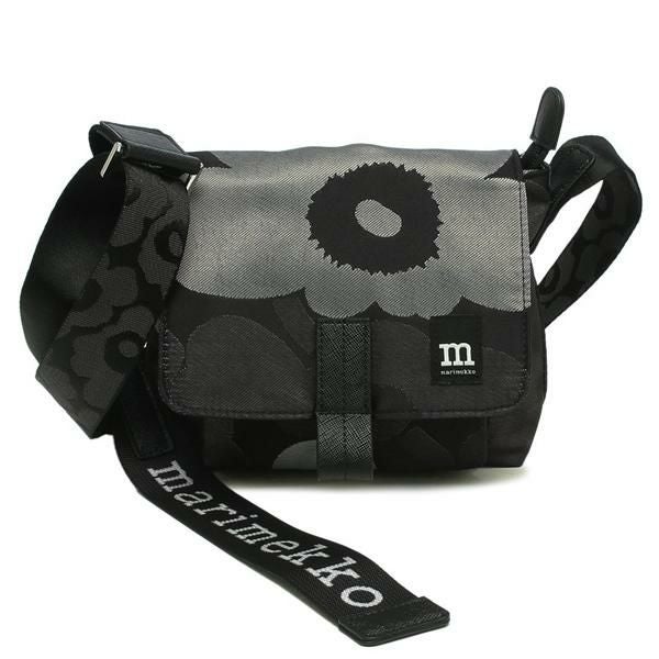 marimekko(マリメッコ) ショルダーバッグ美品  - 黒×ライトグレー 2way/花柄 marimekko（マリメッコ） 最大51%☆5/11迄 日本正規品 ショルダー