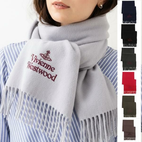 ヴィヴィアンウエストウッド マフラー ストール VIVIENNE WESTWOOD 81030007 11151 10638 W001Z 180×30 ウール レディース/メンズ 無地