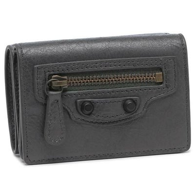 バレンシアガ 三つ折り財布 ル シティ ミニ財布 グレー メンズ 