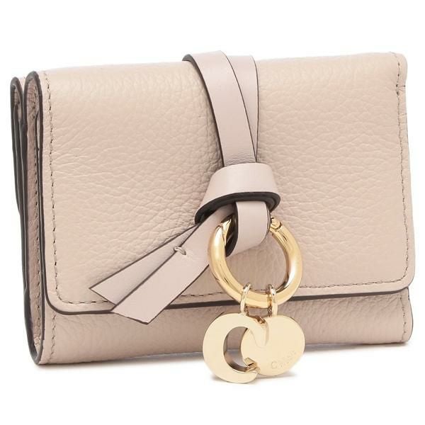 クロエ 三つ折り財布 アルファベット ベージュ レディース CHLOE