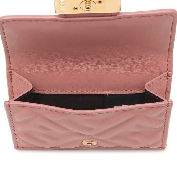 【状態良好】フェンディ ミニ財布 三つ折り財布 ピンク FENDI（フェンディ） 財布 三つ折り財布 ミニ財布 ピーカブー セレリア