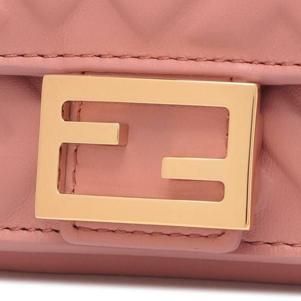フェンディ 三つ折り財布 バゲット ミニ財布 ピンク レディース FENDI