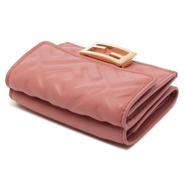 フェンディ 三つ折り財布 バゲット ミニ財布 ピンク レディース FENDI