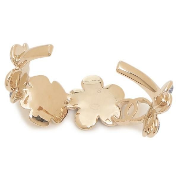 シャネル バングル ブレスレット デニム フラワーモチーフ 花 CCマーク