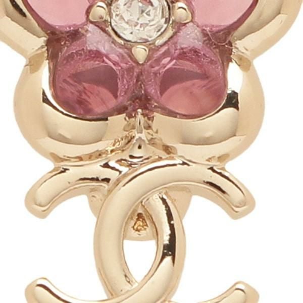 シャネル ピアス フラワーモチーフ 花 CCマーク ココマーク ピンク