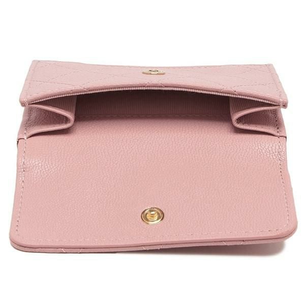 シャネル 三つ折り財布 マトラッセ キルティング ミニ財布 CCマーク