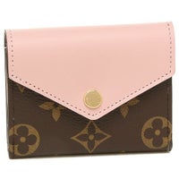 ルイヴィトン 財布 LOUIS VUITTON M62933 モノグラム ポルトフォイユゾエ ミニ財布 レディース 三つ折り財布 ローズバレリーヌ 茶色