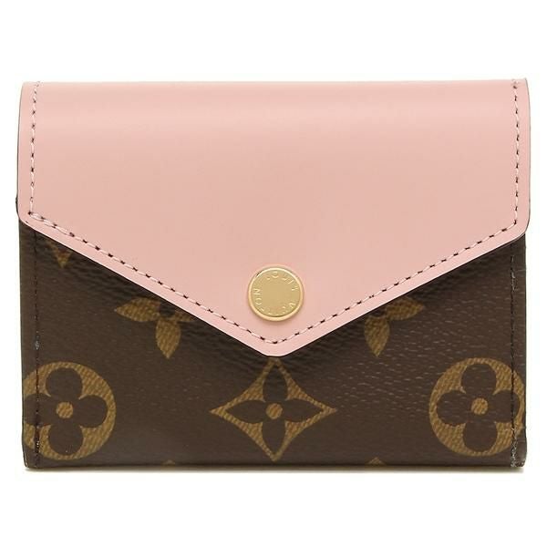 ルイヴィトン 財布 LOUIS VUITTON M62933 モノグラム ポルトフォイユゾエ ミニ財布 レディース 三つ折り財布 ローズバレリーヌ 茶色 詳細画像