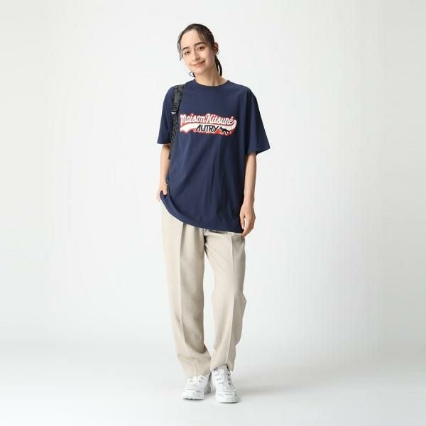 メゾンキツネ Tシャツ カットソー AUTRY オートリー コラボ ネイビー