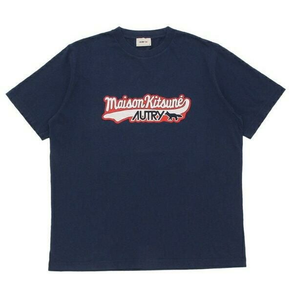 メゾンキツネ Tシャツ カットソー AUTRY オートリー コラボ ネイビー