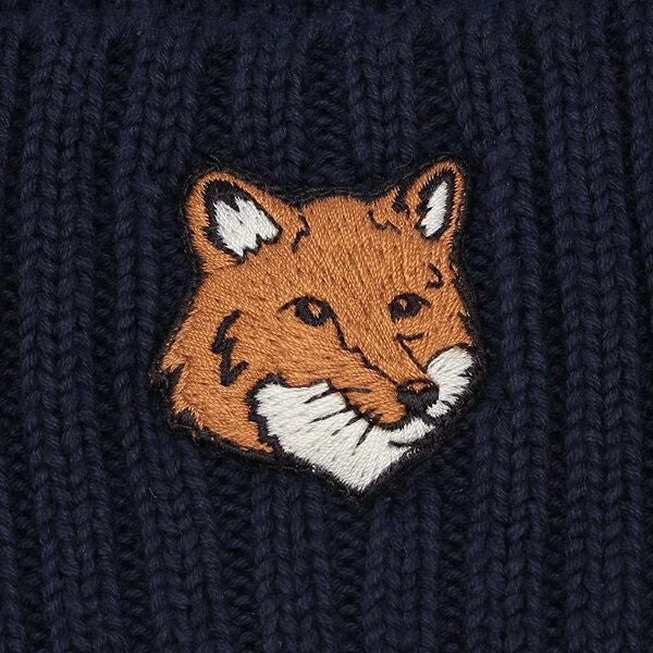 メゾンキツネ ニット帽 ビーニー フォックスヘッド メンズ レディース