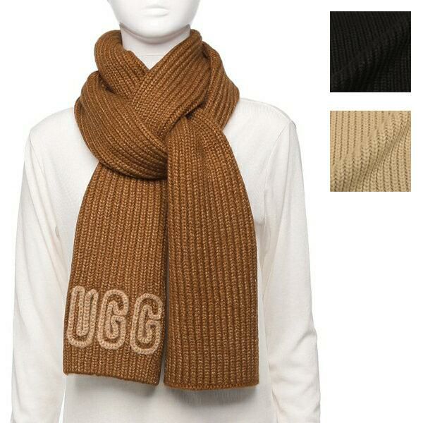 アグ マフラー チャンキー クラフテッド リブ スカーフ ニットマフラー