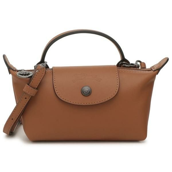 Longchamp ロンシャン 折りたたみ レザー ミニボストンバッグ ロンシャン ハンドバッグ ショルダーバッグ プリアージュ エクストラ