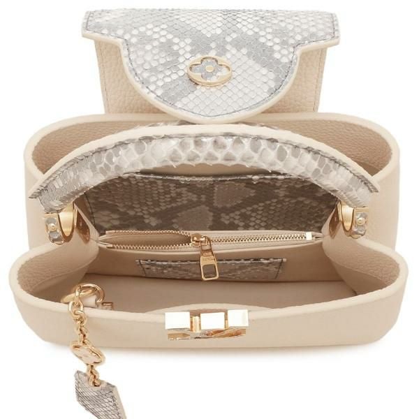 LOUIS VUITTON ルイヴィトン カプシーヌBB 2WAYバッグ ショルダーバッグ ハンドバッグ ホワイト ツイード レザー M12951 ゴールド金具 LOUIS VUITTON/ルイ・ヴィトン】 カプシーヌBB LVブロデリーアン