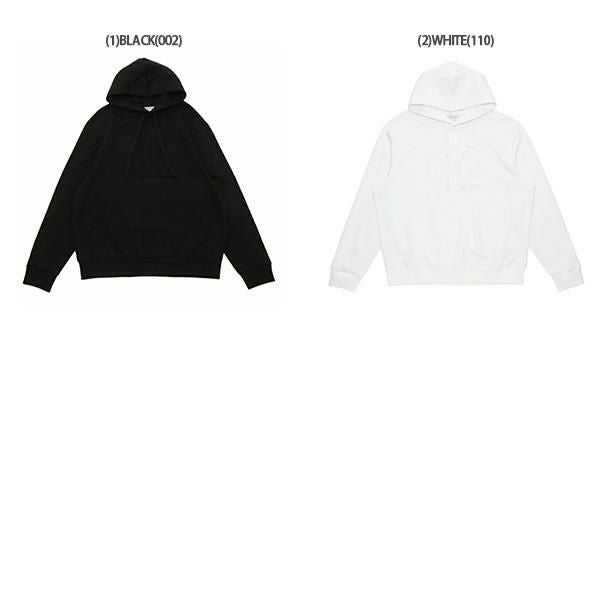   - 洗練されたデザイン　カルバンクライン　パーカー　ホワイト　L　新モデル カルバンクライン パーカー フーディー CALVIN KLEIN エンボスド