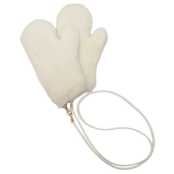 マックスマーラ 手袋 オンブラート テディベア ミトン ホワイト