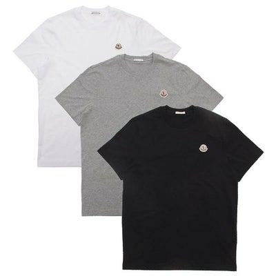 モンクレール Tシャツ ロゴモチーフTシャツ3枚セット クルーネック 