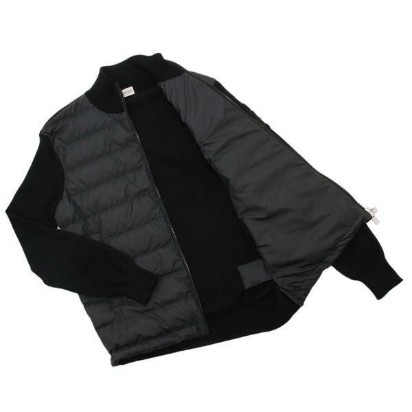 MONCLER/異素材MIXダウン入りジップニットカーディガン/size M~L MONCLER2023/24AW新作 異素材MIXフード付ダウン入りカーディガン