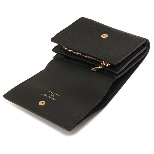良品 LOUIS VUITTON ルイ ヴィトン LV ロゴ ポルトフォイユ カプシーヌ 二つ折り 財布 ブラック m14101 LOUIS VUITTON - 良品 LOUIS VUITTON ルイ ヴィトン LV ロゴ