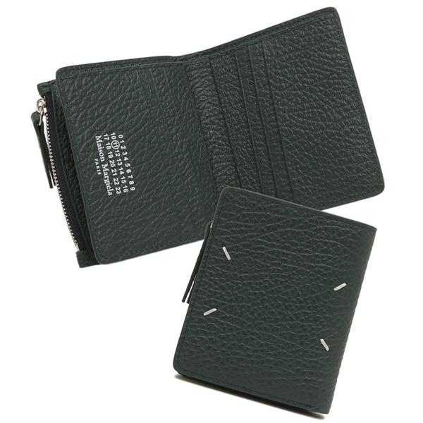 メゾンマルジェラ 二つ折り財布 フリップフラップ ミニ財布 グリーン