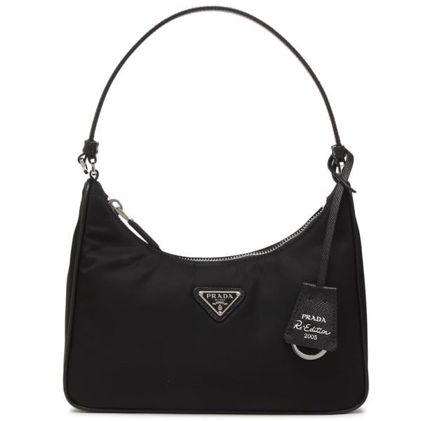 PRADA 黒 バッグ プラダ ショルダーバッグ リエディション ミニバッグ TESSUTO SAFFIANO